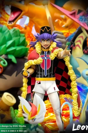 Alternative view of Pokémon Sword & Shield – Champion Leon & Team Statue – EGG Studio