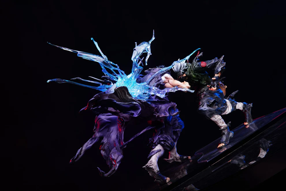 Naruto – Kakashi Hatake VS Obito Uchiha Final Battle Diorama Statue – Iron Curtain Studio - Image 2