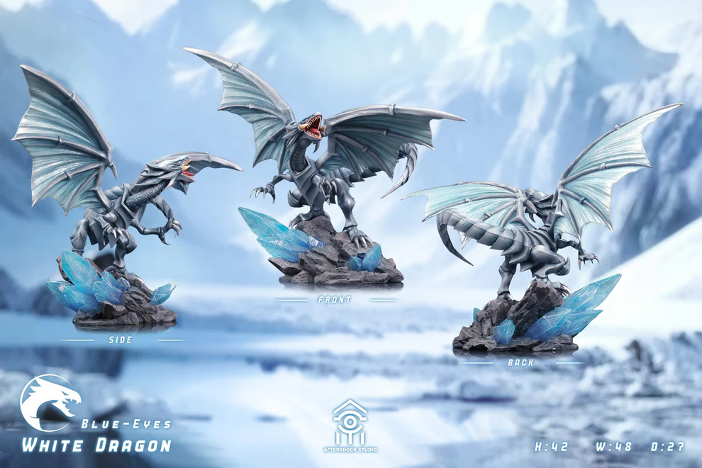 Yu-Gi-Oh! – Blue-Eyes White Dragon & Red-Eyes Black Dragon 1/7 Scale Statue Set – Aftershock Studio - Image 4