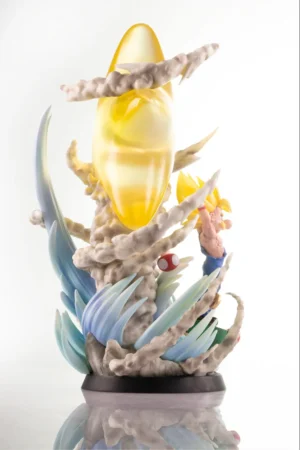 Alternative view of SSJ Mario Parody Fusion Collectible | Limited Edition LED Statue - Chao She Studio