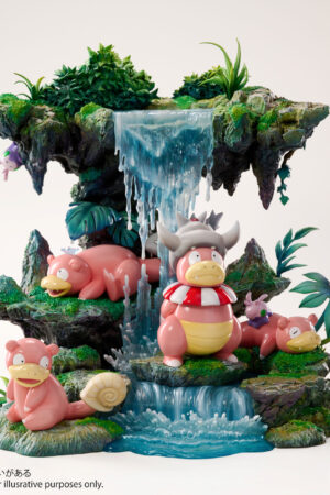 Alternative view of MoonShadow Studio – Nature Series: Slowpoke Family Pokémon Diorama Resin Statue