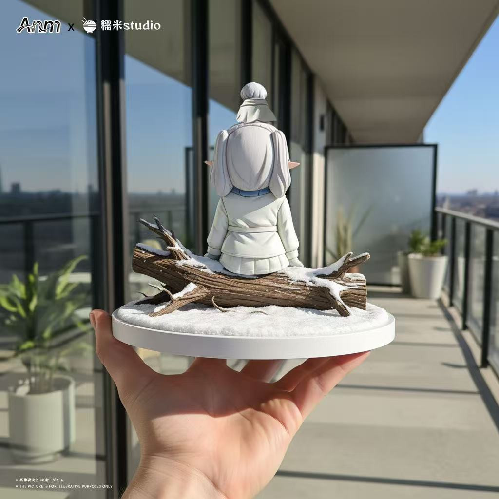 ANM Studio × Nuo Mi Studio – Desktop Series: Snow Frieren Frieren: Beyond Journey’s End | Resin Desktop Statue - Image 2