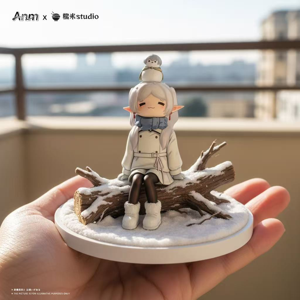 ANM Studio × Nuo Mi Studio – Desktop Series: Snow Frieren Frieren: Beyond Journey’s End | Resin Desktop Statue - Image 3