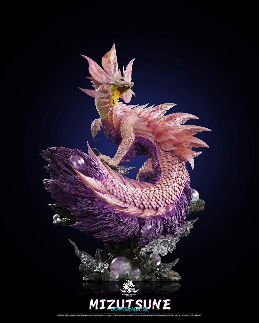 Dragon Realm Studio – Mizutsune Monster Hunter Resin Figure (Video Game Collectible)