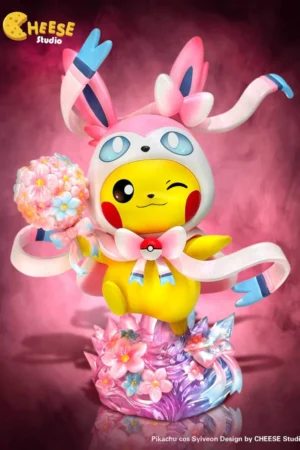 Alternative view of Cheese Studio – Pikachu Cosplay Series Espeon & Sylveon Pokémon Resin Statues
