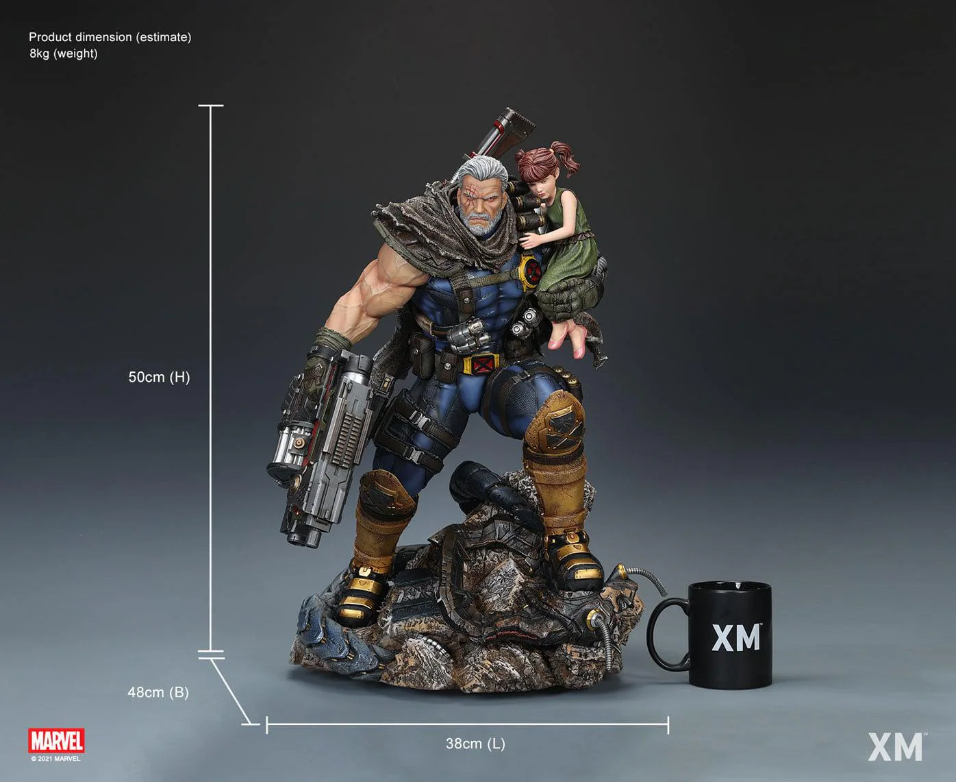 XM Studios – Cable with Hope Marvel / X-Men | 1/4 Scale Licensed Statue - Image 2