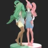 Zhu Yi Wan Jia Studio – Furry Sylveon x Leafeon Pokémon Themed Resin Collectible