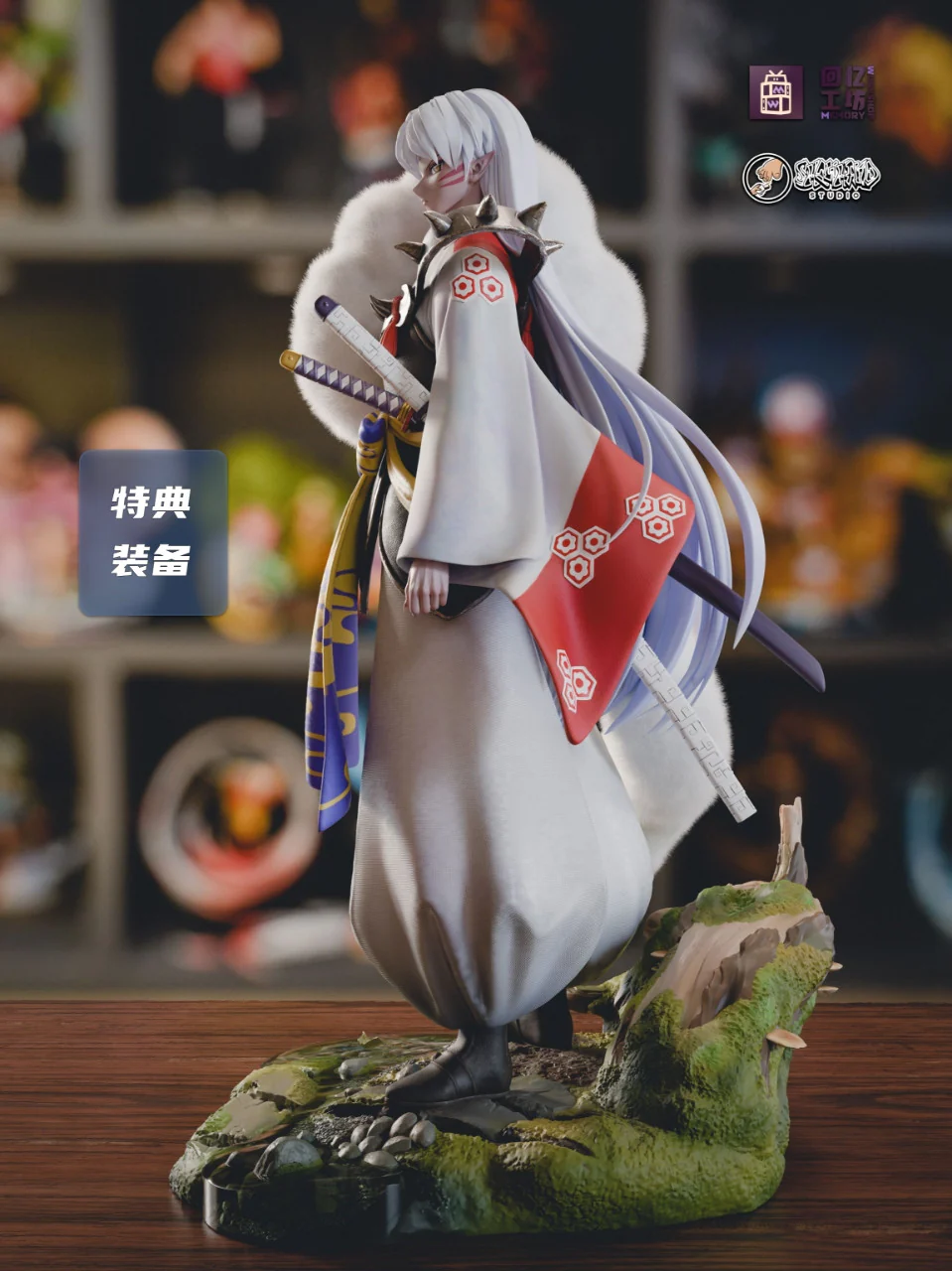 Inuyasha – Sesshomaru Classic Standing Pose 1/6 Scale GK Statue with Flocked Fur Collar – Memory Workshop × Showhand Studio Limited Resin Figure - Image 3