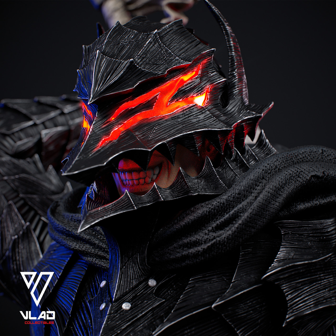 Berserk – Guts Berserker Armor 1/1 Scale Bust Version B (Helmet Edition) – Vlad Studio Life-Size Premium Statue