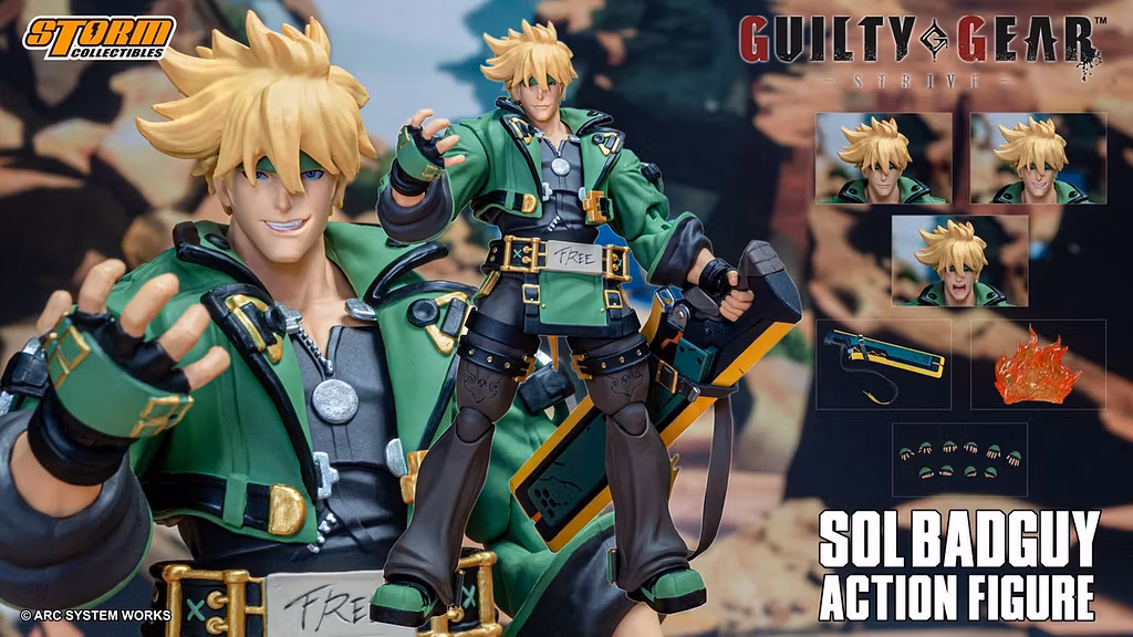 Storm Collectibles – Sol Badguy (Guilty Gear) ACSB01GN Painted Action Figure Release