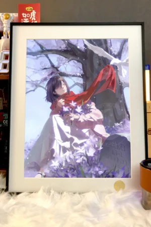 Alternative view of Attack on Titan – Mikasa Ackerman – Black Matte Metal Frame Edition – Xingkong Studio