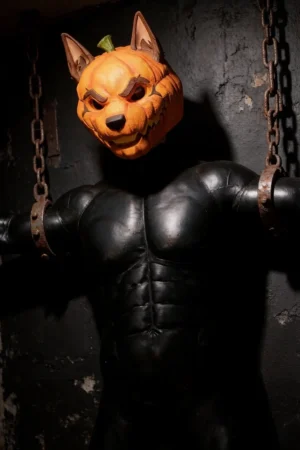 Halloween Demon Pumpkin Calcifer Mask Statue (Cosplay Prop) - Chai Don Studio