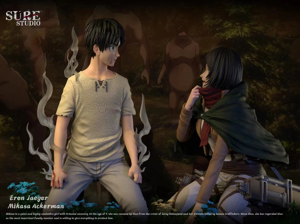 Attack on Titan – Eren Yeager & Mikasa Ackerman Emotional Scene 1/6 Scale Statue – Sure Studio
