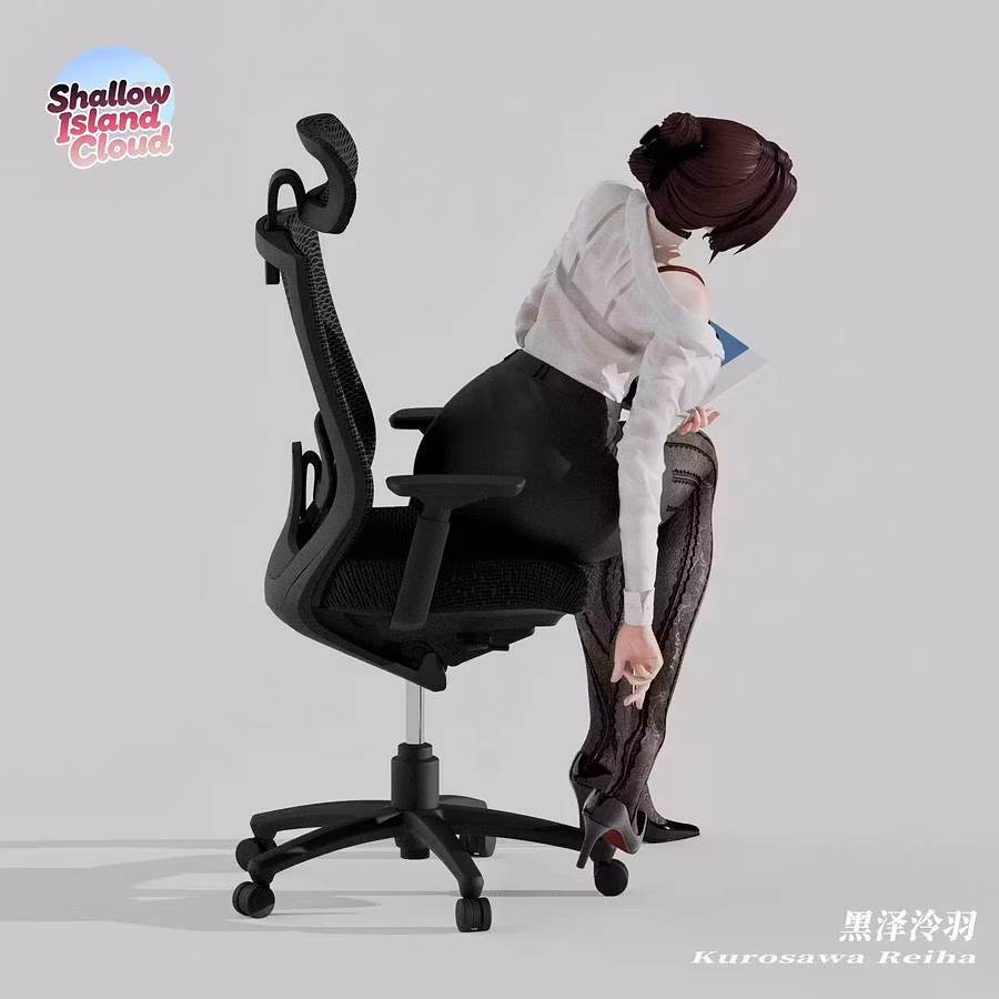 Kiara Kurozawa Office Lady Series Licensed Premium Resin Statue - Shallow Island Cloud Studio - Image 5