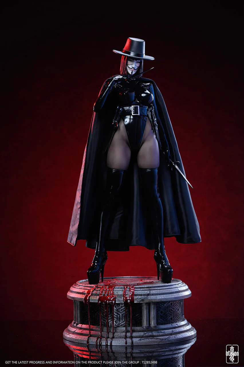 V for Vendetta – Miss Vendetta (Gender-Swapped V) 1/4 Scale Statue – Dtalon Studio Limited Edition Collectible - Image 4