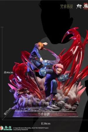 Jujutsu Kaisen-Yuji Itadori & Nobara Kugisaki Black Flash Battle Scene – 1/6 Scale Statue – Manas Studio