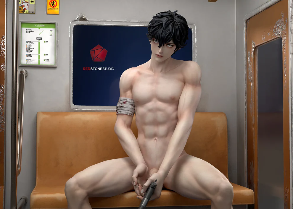 Persona 5 – Joker (Ren Amamiya) Train Scene 1/6 Scale GK Statue – Red Stone Studio Limited Edition - Image 9