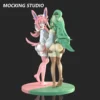 Zhu Yi Wan Jia Studio – Furry Sylveon x Leafeon Pokémon Themed Resin Collectible