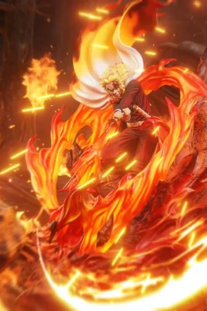 Alternative view of Kyojuro Rengoku Demon Slayer | 1/6 Scale Light-Up LED Resin Statue - Special Studio