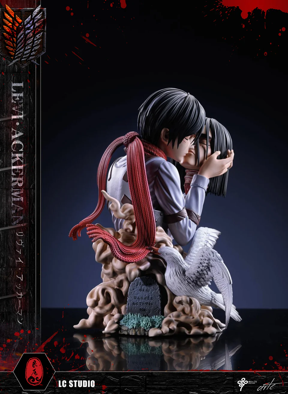 Attack on Titan – Mikasa Ackerman & Eren Yeager Final Farewell Scene 1/8 Scale GK Statue – LC Studio Limited Edition Resin Diorama - Image 2