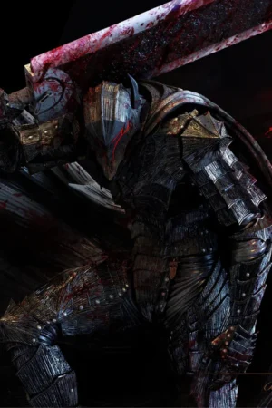 Alternative view of Berserk – Guts “Black Swordsman” Statue – HunDian Studio
