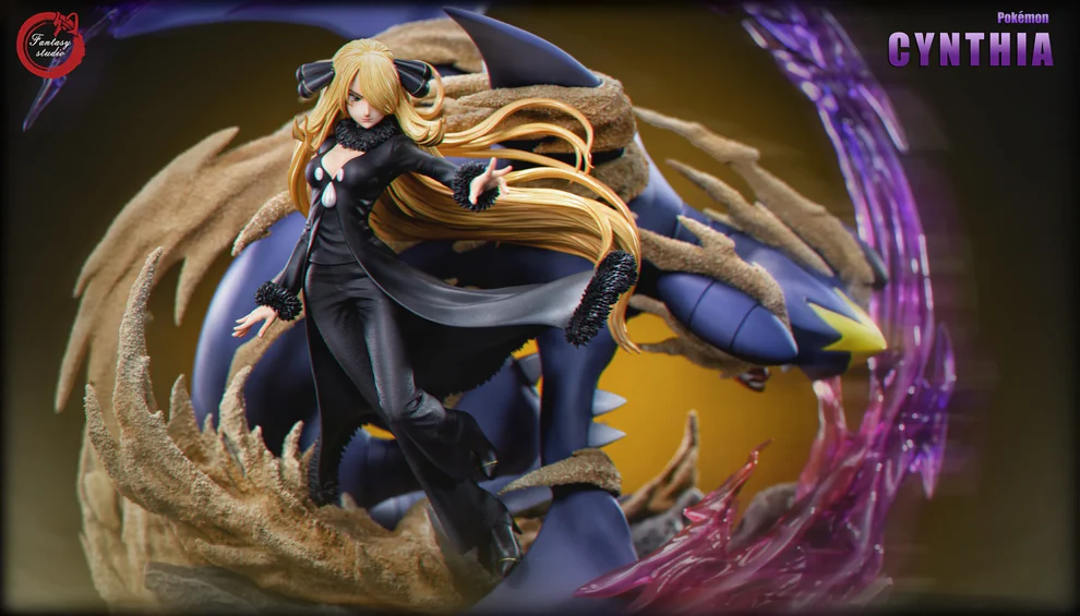 Pokémon – Cynthia & Garchomp Battle Diorama Statue Limited Edition – Fantasy Studio - Image 3