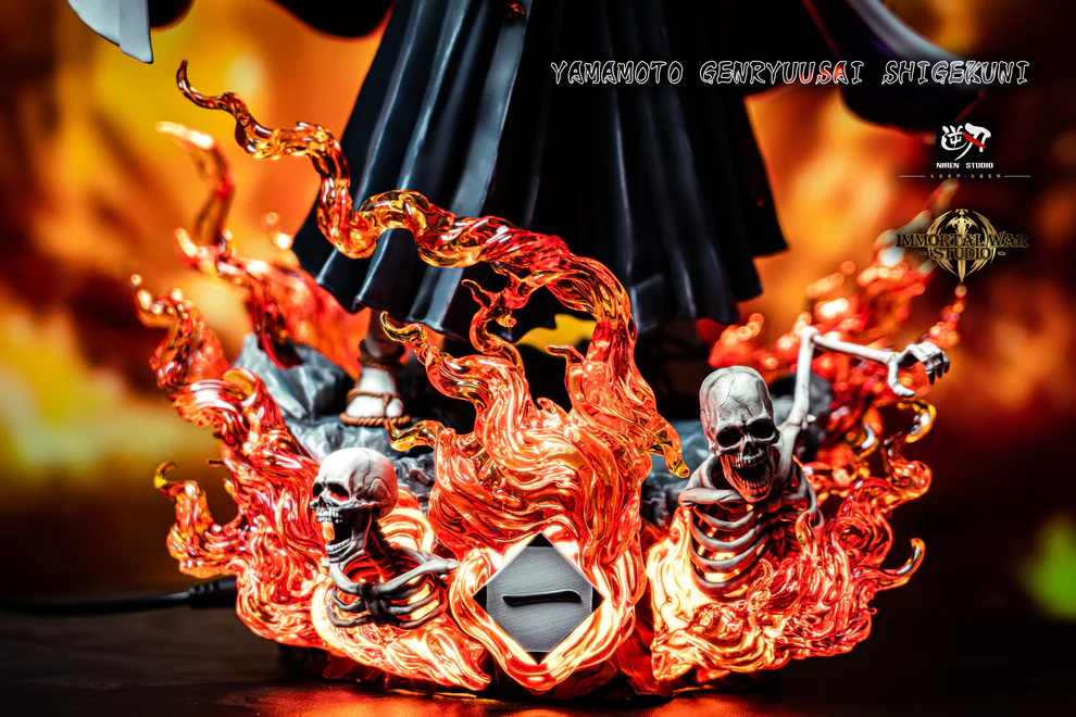 BLEACH – Yamamoto Genryusai Shigekuni “Ryujin Jakka” 1/6 Scale LED Statue – Niren × Immortal War Studio - Image 7
