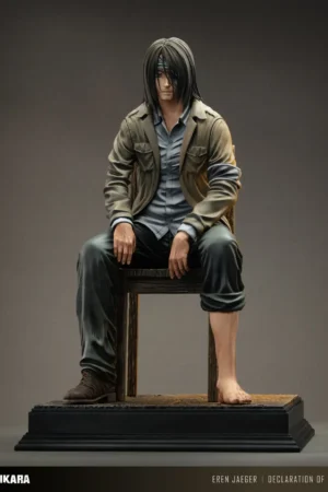 Attack on Titan – Eren Yeager Marley Arc Injured Disguise Sitting Pose 1/6 & 1/4 Scale Light-Up Lantern Diorama – Chikara Studio Limited Edition Resin Statue