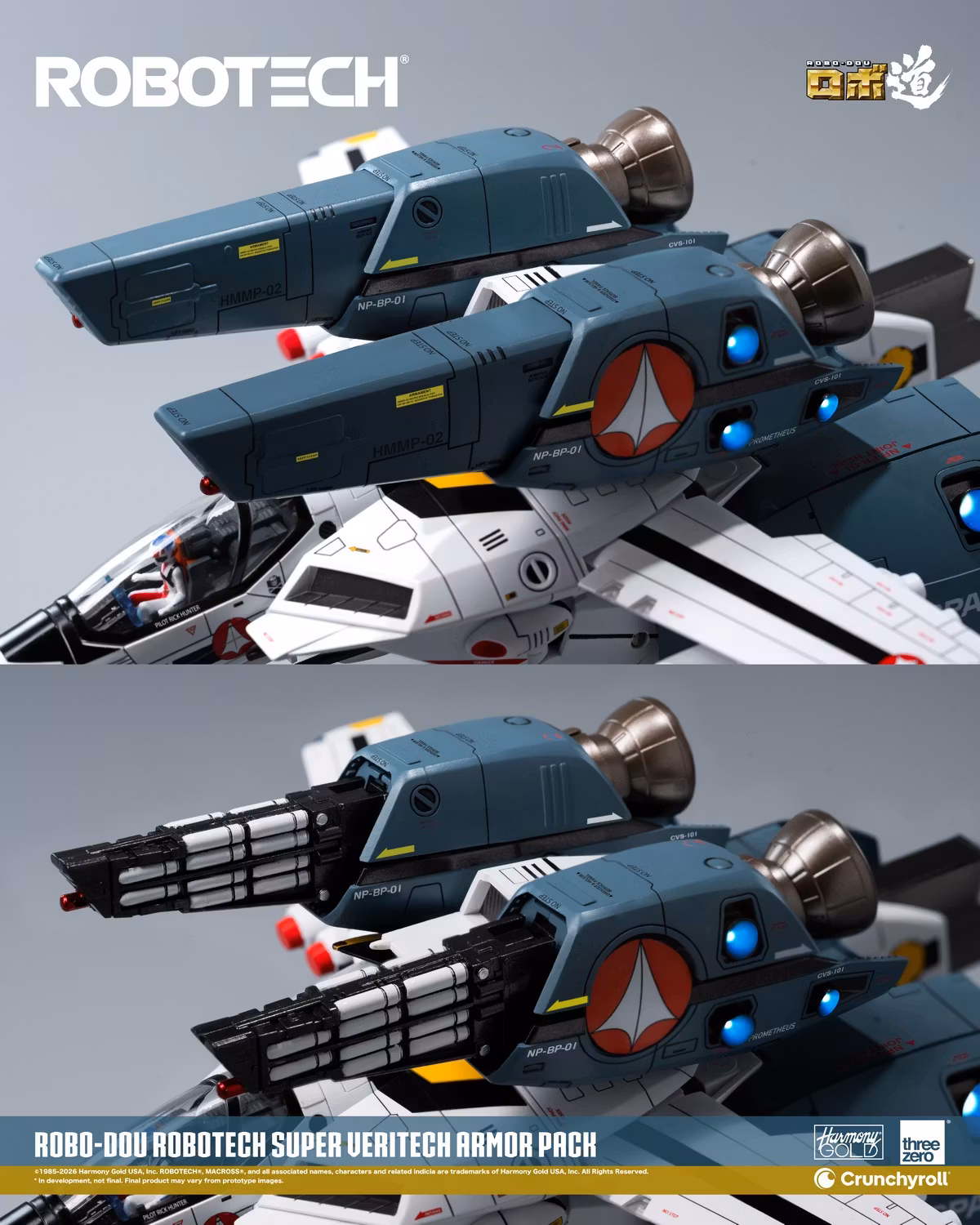 Threezero – ROBO-DOU ROBOTECH Super Veritech Armor Pack Licensed Add-on Armor Set for Veritech Figures