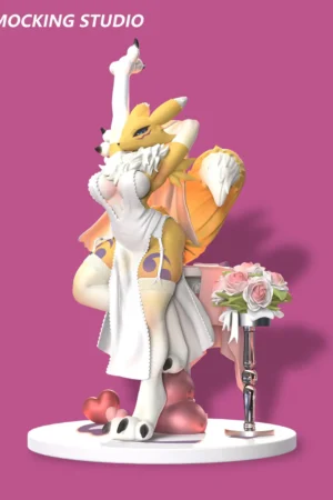 Alternative view of Digimon Renamon in Wedding Dress 1/6 Scale TOPGK Statue - Zhu Yi Wan Jia Studio