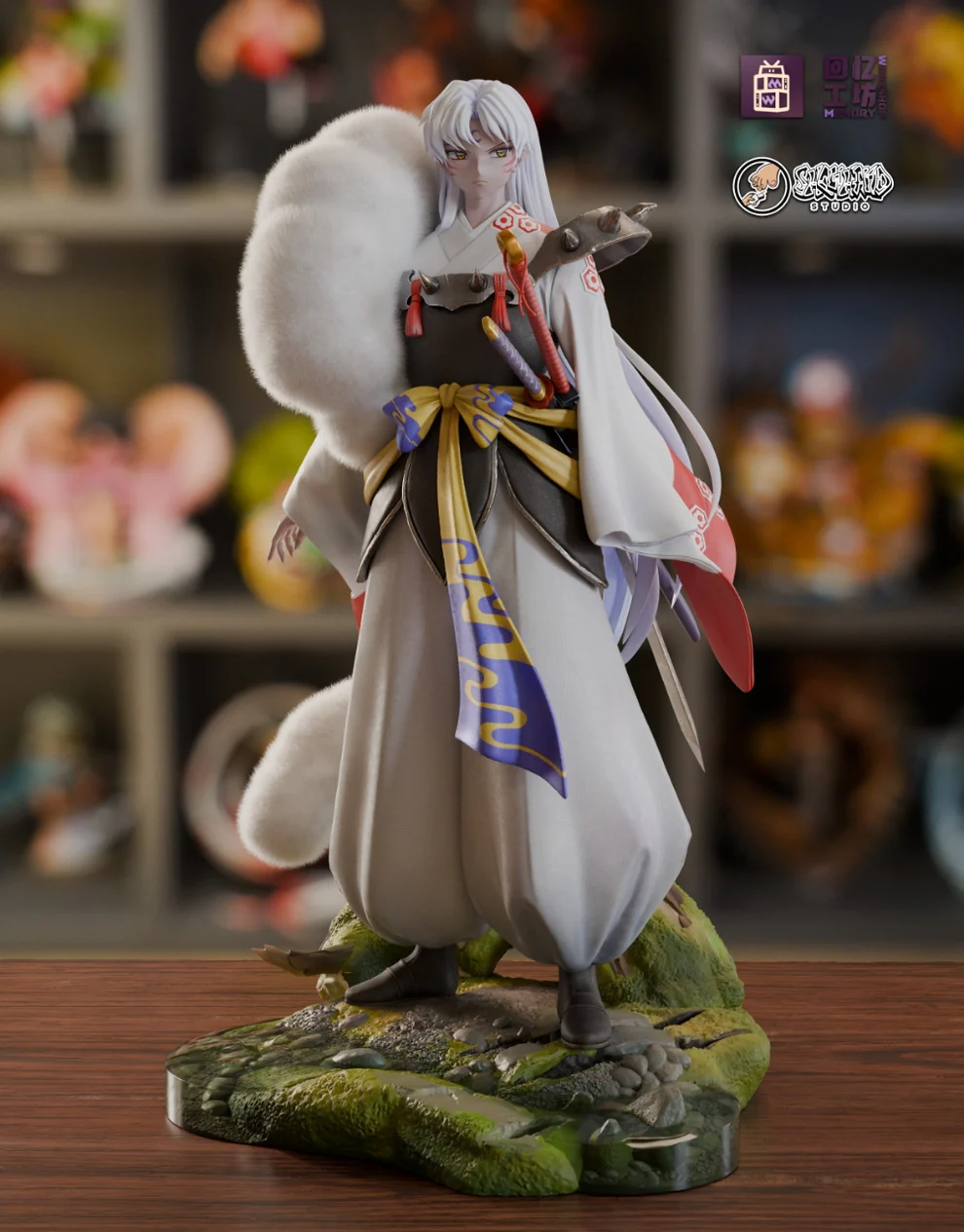 Inuyasha – Sesshomaru Classic Standing Pose 1/6 Scale GK Statue with Flocked Fur Collar – Memory Workshop × Showhand Studio Limited Resin Figure - Image 2