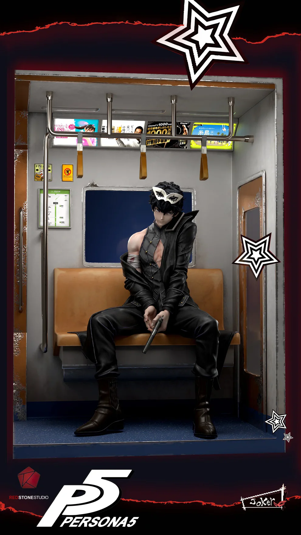 Persona 5 – Joker (Ren Amamiya) Train Scene 1/6 Scale GK Statue – Red Stone Studio Limited Edition - Image 8