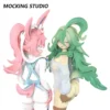 Zhu Yi Wan Jia Studio – Furry Sylveon x Leafeon Pokémon Themed Resin Collectible