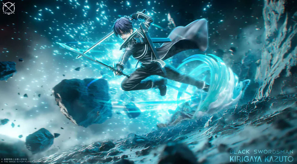 Sword Art Online – Kirito “Black Swordsman” Dual Blade Battle 1/6 Scale GK Statue – X-Studio Limited Edition