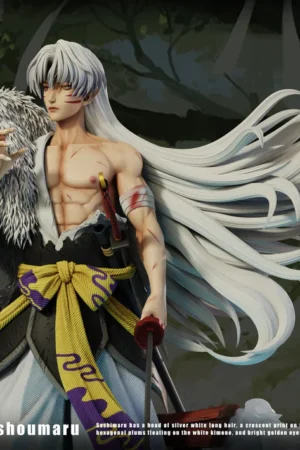 Alternative view of Inuyasha – Sesshōmaru 1/6 Scale LED Statue – The Space Studio