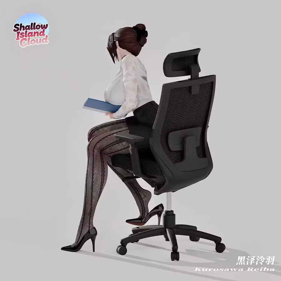 Kiara Kurozawa Office Lady Series Licensed Premium Resin Statue - Shallow Island Cloud Studio - Image 6