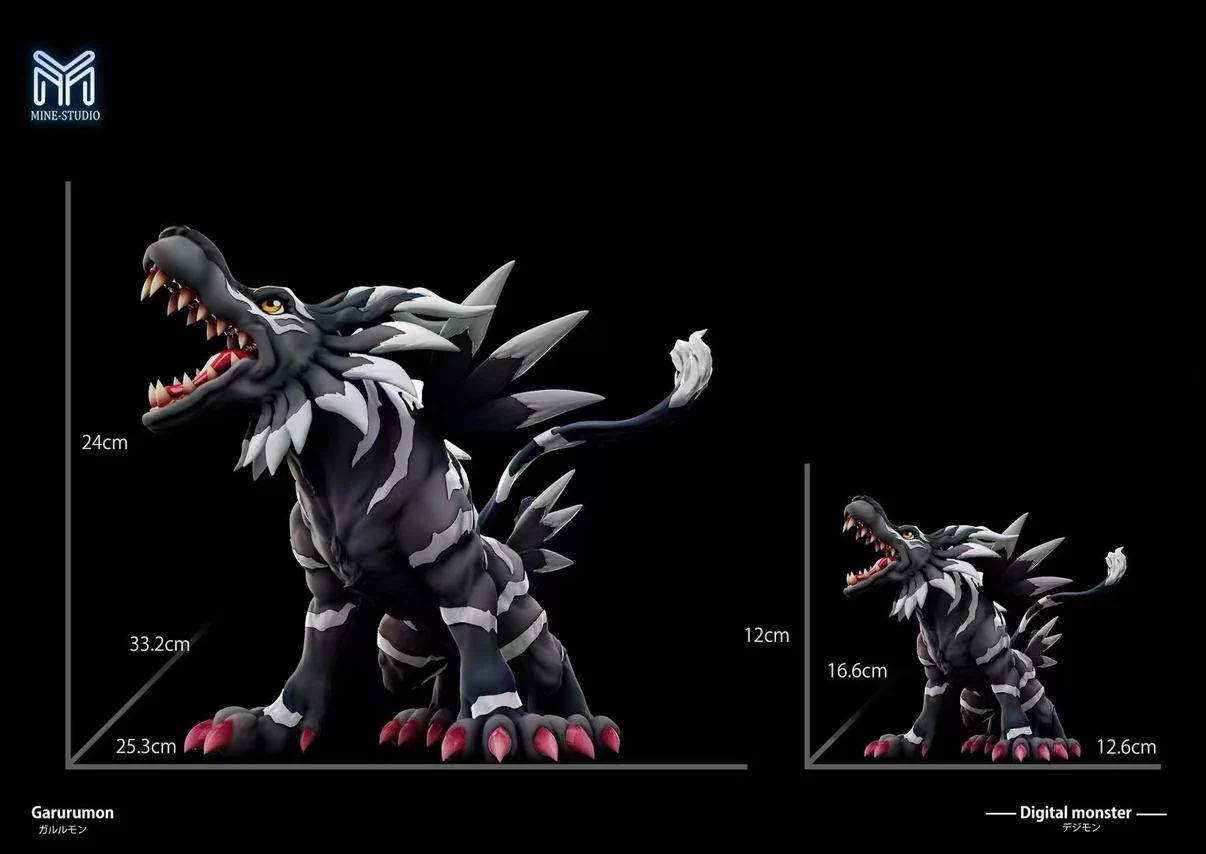 MINE Studio – Mature Series #01 Garurumon Digimon Resin Statue Collection - Image 9