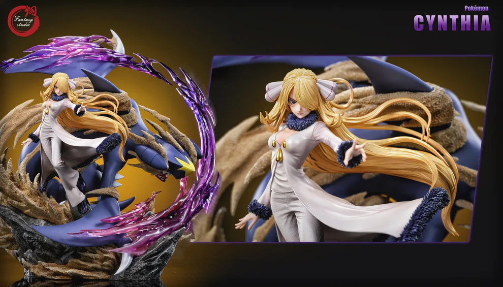 Pokémon – Cynthia & Garchomp Battle Diorama Statue Limited Edition – Fantasy Studio - Image 6