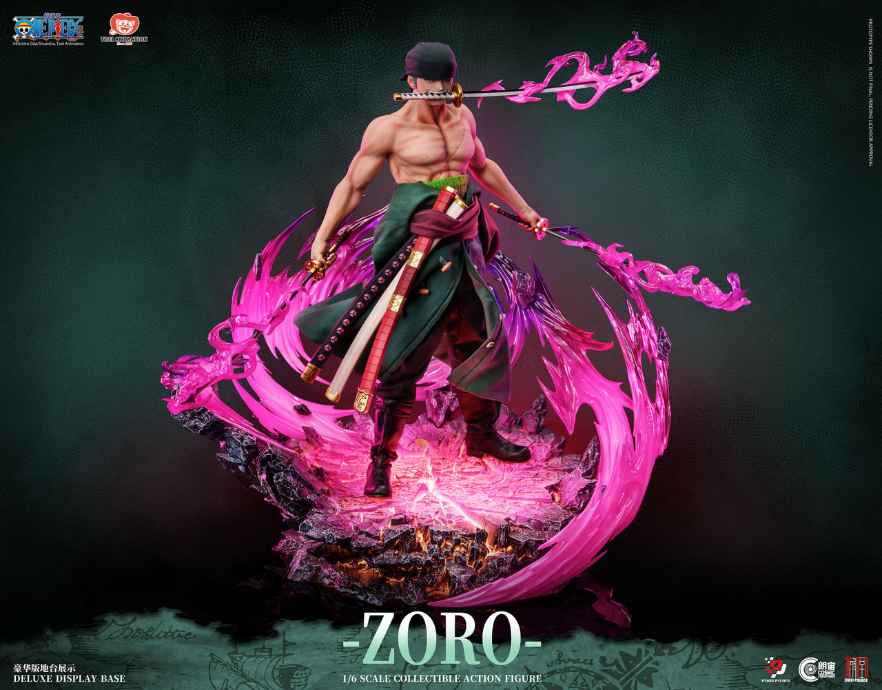 Pixel Poses × Cosmic Creations × JIMEI PALACE Studio Roronoa Zoro 1/6 Platinum Silicone Action Figure