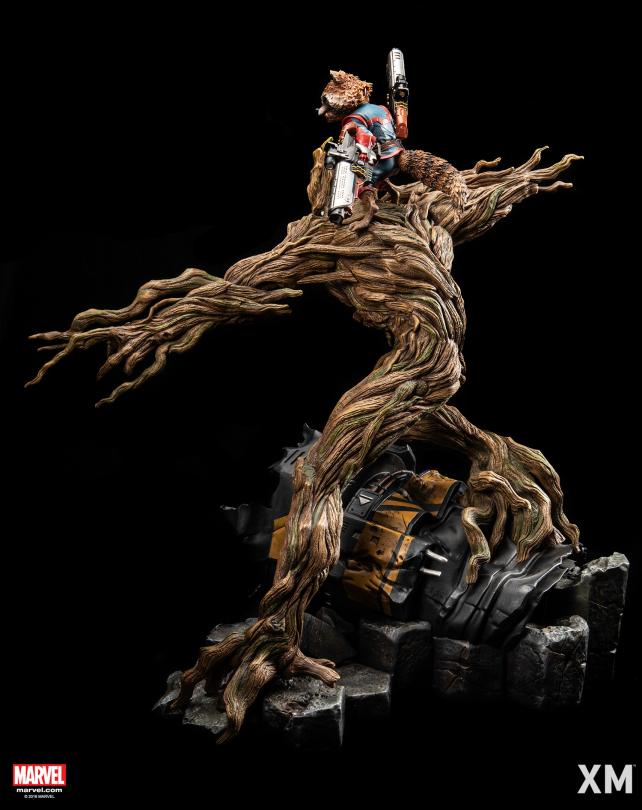 Marvel Guardians of the Galaxy Rocket Raccoon & Groot 1/4 Scale Statue – XM Studios Limited Edition Premium Collectible - Image 6
