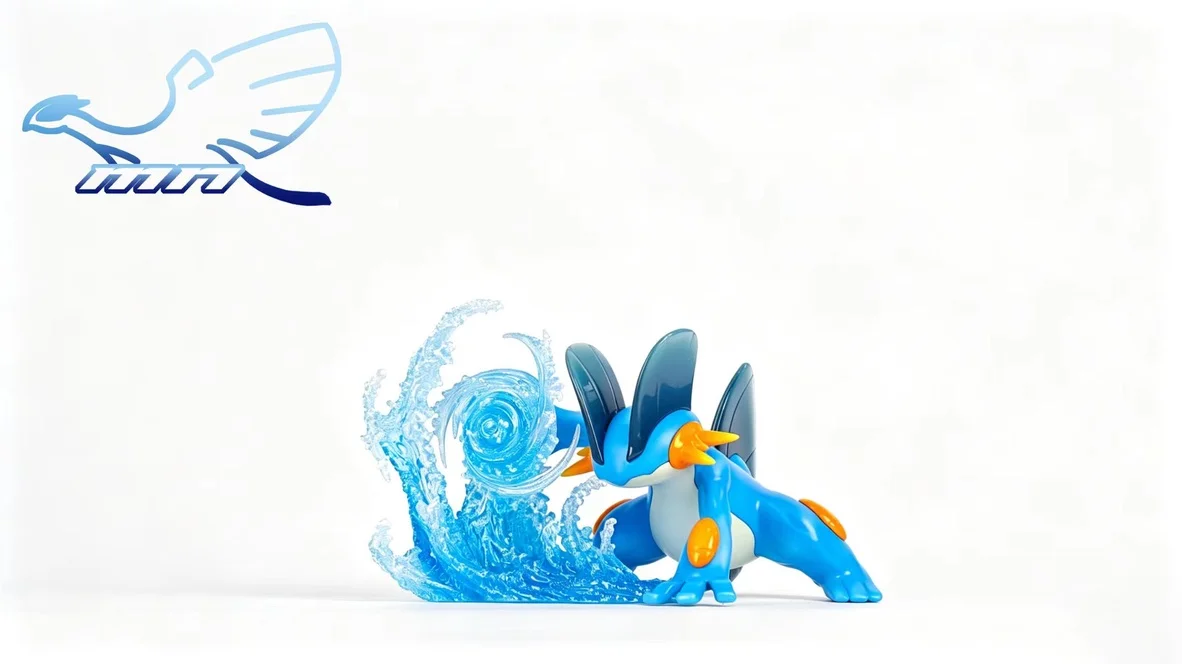 MN Studio – Swampert Evolution Set Pokémon 1/20 Scale Resin Diorama Collection - Image 4
