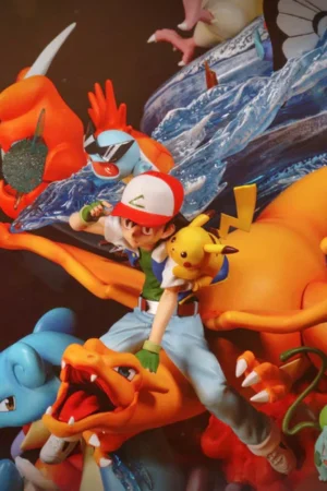 Alternative view of Pokémon – Ash Ketchum & Original Team Statue – AM Manhuawu Studio