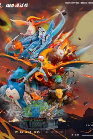 Pokémon – Ash Ketchum & Original Team Statue – AM Manhuawu Studio