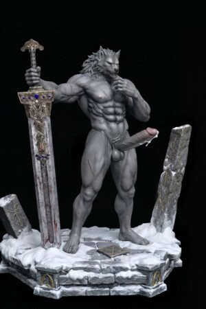 Alternative view of Blaidd the Half-Wolf Elden Ring 1/5 Scale TOPGK Statue [NSFW 18+Furry]- Xing Shou Yu Jing Studio