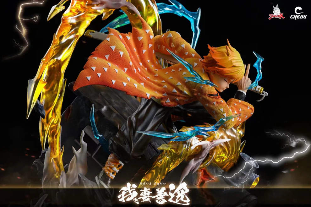 Demon Slayer – Zenitsu Agatsuma Thunder Breathing LED Statue 1/6 & 1/4 Scale – Cheng × Silver Fox Studio - Image 2