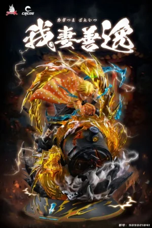 Demon Slayer – Zenitsu Agatsuma Thunder Breathing LED Statue 1/6 & 1/4 Scale – Cheng × Silver Fox Studio