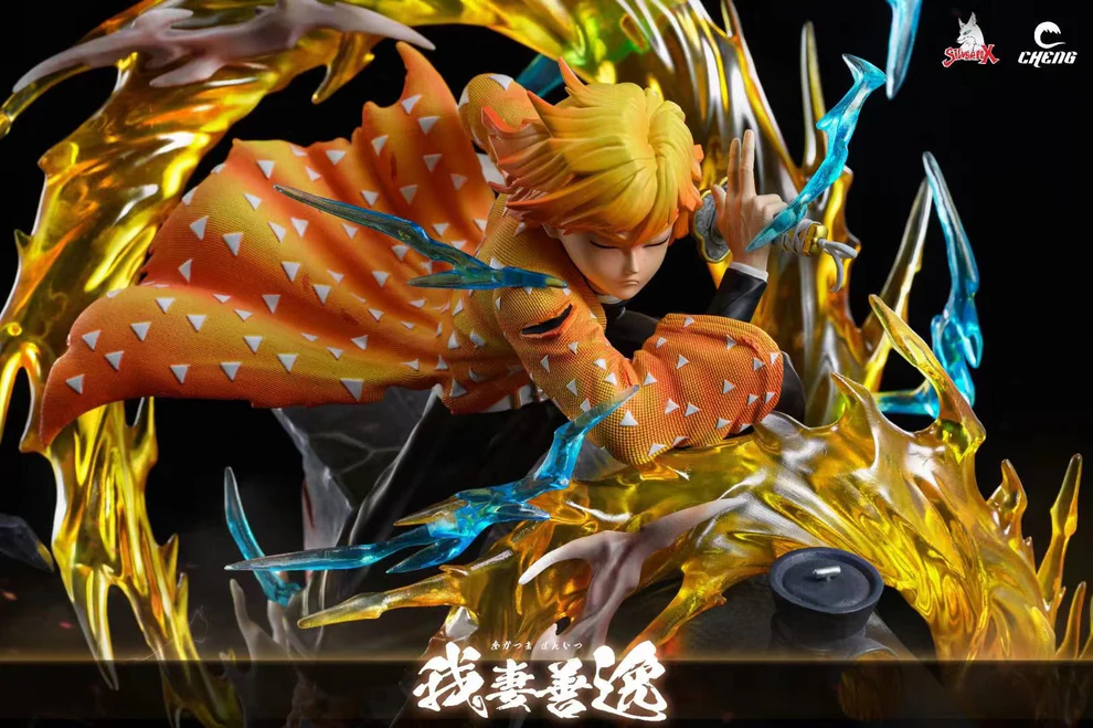 Demon Slayer – Zenitsu Agatsuma Thunder Breathing LED Statue 1/6 & 1/4 Scale – Cheng × Silver Fox Studio - Image 7