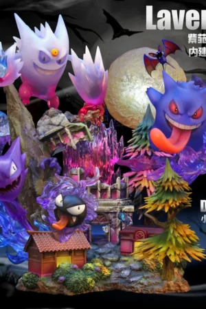 Pokémon – Lavender Town Ghost-Type Diorama Statue – Crescent Studio