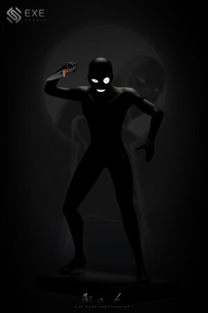 Alternative view of Detective Conan – Black Shadow Criminal GK Statue – EXE Studio