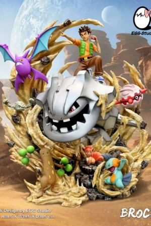Pokémon – Brock & Rock-Type Pokémon Team Scene Statue – EGG Studio